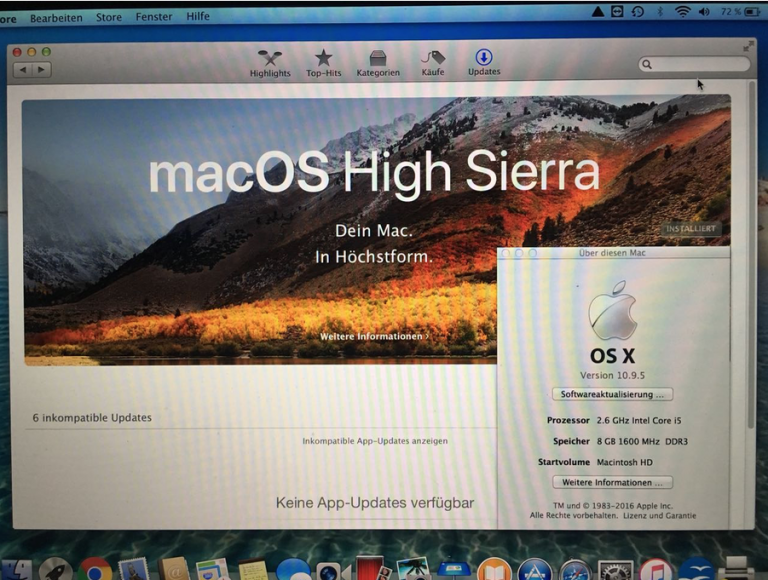 update mac os 10.9 5 to 10.13